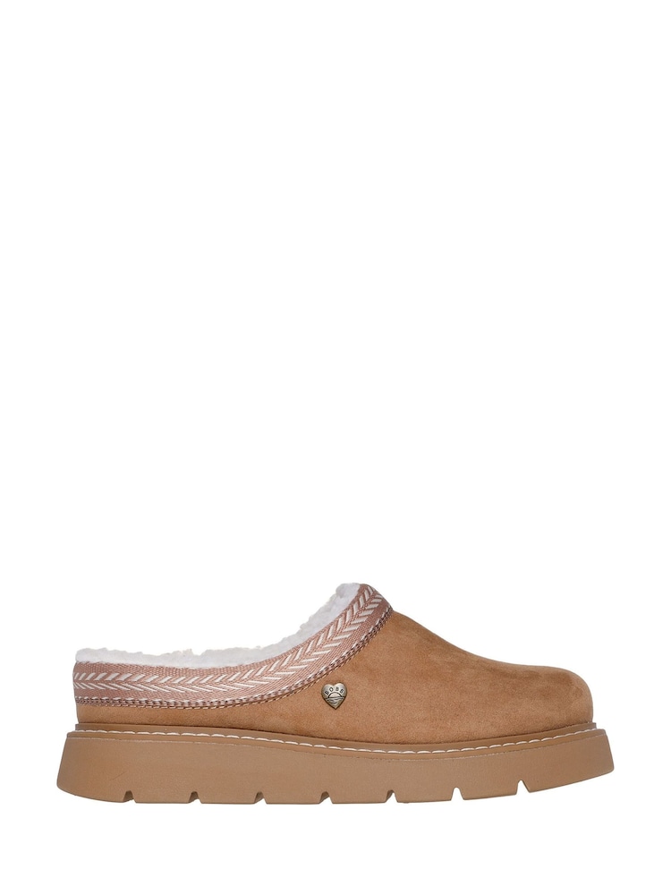 Skechers Brown Keepsakes Lite Cozy Fest Slippers - Image 1 of 5