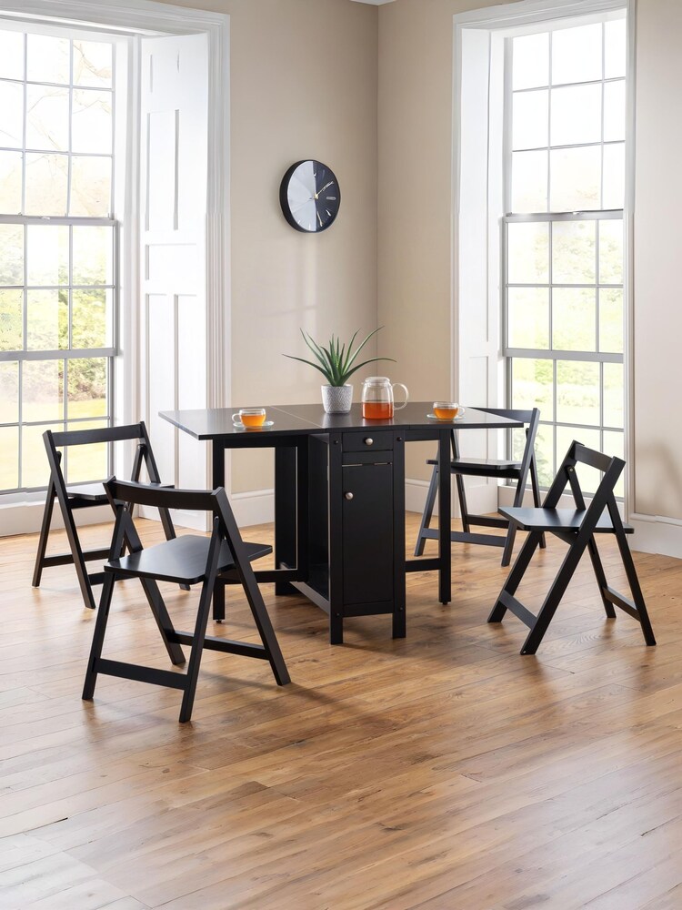 Julian Bowen Black Savoy Dining Set - Image 1 of 6