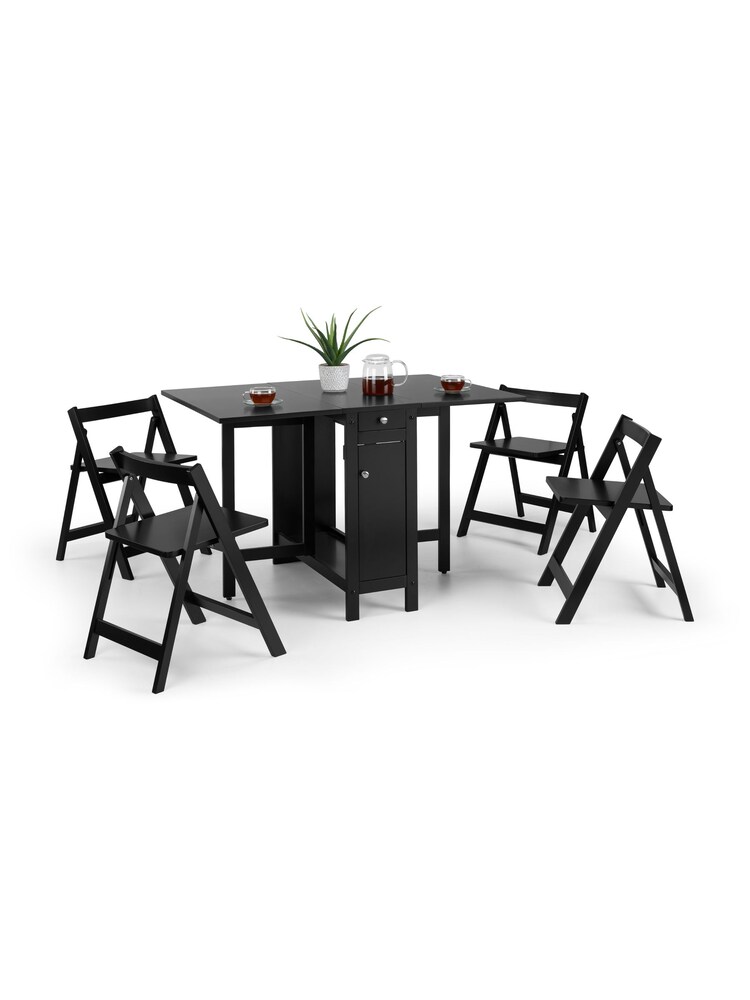 Julian Bowen Black Savoy Dining Set - Image 2 of 6