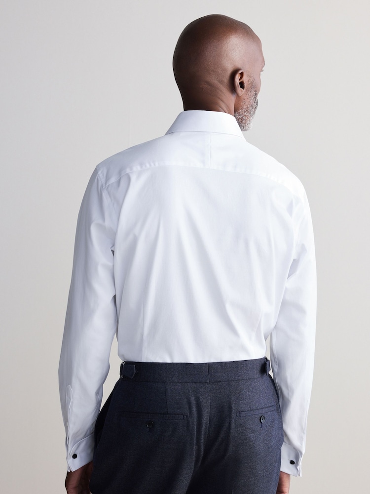 Blanc - Slim Fit (Slim Fit) - Chemises égyptiennes Signature 100% coton égyptien - Image 3 of 7