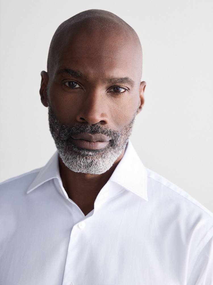 Blanc - Slim Fit (Slim Fit) - Chemises égyptiennes Signature 100% coton égyptien - Image 4 of 7