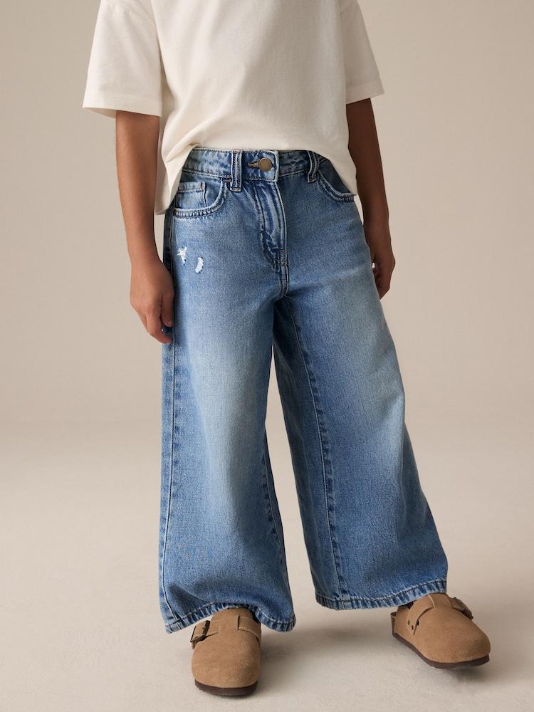Denim Extra Wide Leg Jeans (3-16yrs) - Image 1 of 8