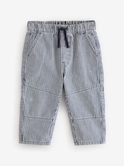 Blue/White Ticking Stripe 100% Cotton Carpenter Jeans (3mths-7yrs) - Image 5 of 7