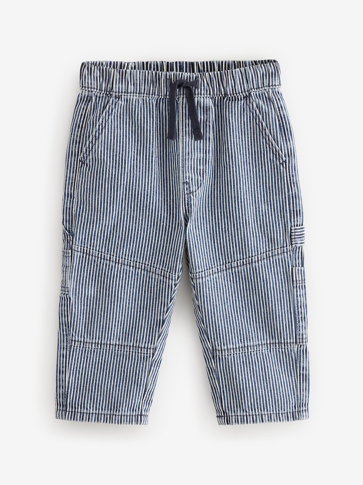 Bleu/Blanc Ticking Rayure - 100Jeans de charpentier en coton (3mois-7ans) - Image 5 of 7