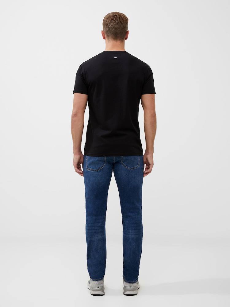 French Connection Black Organic Box Logo Graphic T-Shirt - Image 2 of 3