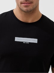 French Connection Black Organic Box Logo Graphic T-Shirt - Image 3 of 3