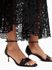 AllSaints Black Gloria Sandals - Image 1 of 7