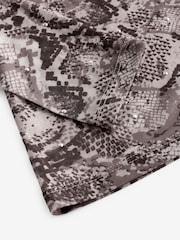 Snake Print Long Sleeve Floral Mesh Top - Image 7 of 8