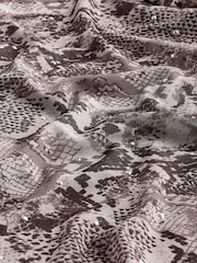 Snake Print Long Sleeve Floral Mesh Top - Image 8 of 8