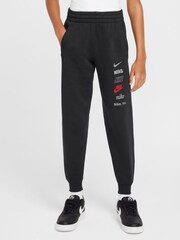 Черный - Флисовые джоггеры с логотипом Nike Club - Изображение 1 из 7