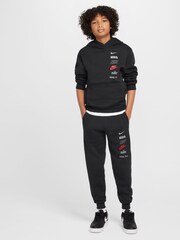 Черный - Флисовые джоггеры с логотипом Nike Club - Изображение 3 из 7