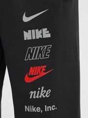 Черный - Флисовые джоггеры с логотипом Nike Club - Изображение 6 из 7