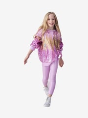Pink Sequin Sweatshirt And Foil Leggings Set (3-16yrs) - Image 1 of 8