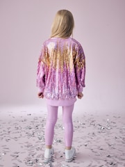Pink Sequin Sweatshirt And Foil Leggings Set (3-16yrs) - Image 2 of 8