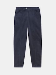 Mint Velvet Navy Blue Cotton Blend Chinos - Image 3 of 4