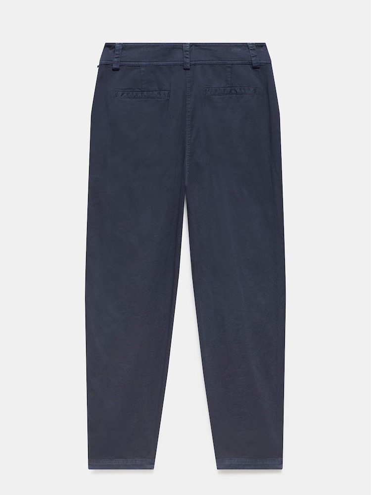 Mint Velvet Navy Blue Cotton Blend Chinos - Image 4 of 4 Mint Velvet Navy Blue Cotton Blend Chinos - Image 4 of 4