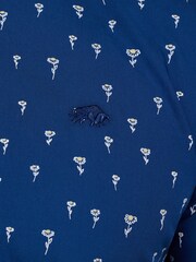 Raging Bull Blue Short Sleeve Daisy Print Poplin Shirt - Image 6 of 8