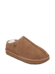 Just Sheepskin Brown Mens Louis Slippers - Image 2 of 5