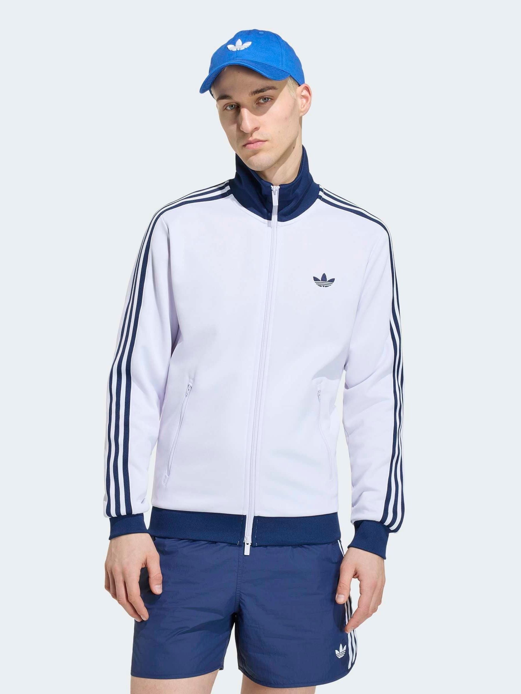 Buy adidas Originals White/Navy Blue Classic Track Top from Next USA