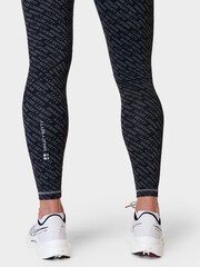 Sweaty Betty Grey Glitch Typography Print Full Length Power Pro Workout Leggings - Image 10 of 10