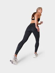 Sweaty Betty Grey Glitch Typography Print Full Length Power Pro Workout Leggings - Image 3 of 10
