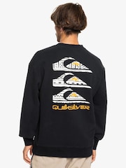 Quiksilver Black Watson Lake Logo Crew Neck Sweatshirt - Image 1 of 7