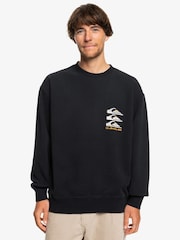 Quiksilver Black Watson Lake Logo Crew Neck Sweatshirt - Image 2 of 7