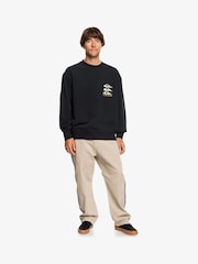 Quiksilver Black Watson Lake Logo Crew Neck Sweatshirt - Image 3 of 7