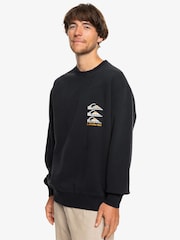 Quiksilver Black Watson Lake Logo Crew Neck Sweatshirt - Image 4 of 7