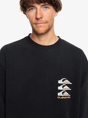 Quiksilver Black Watson Lake Logo Crew Neck Sweatshirt - Image 5 of 7
