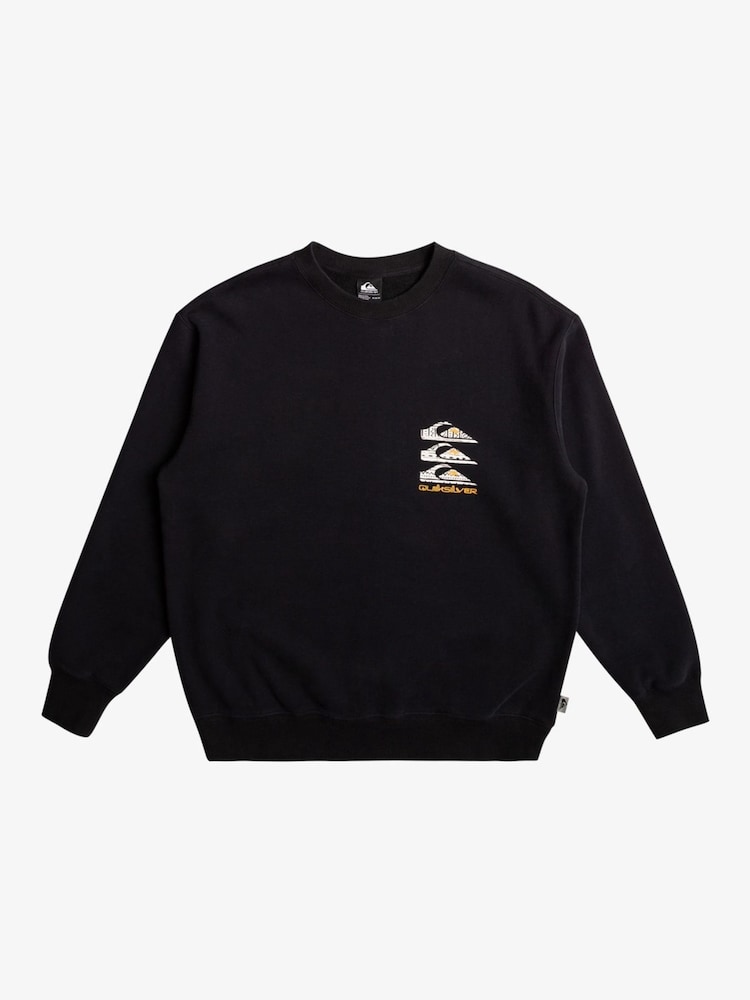 Quiksilver Black Watson Lake Logo Crew Neck Sweatshirt - Image 6 of 7
