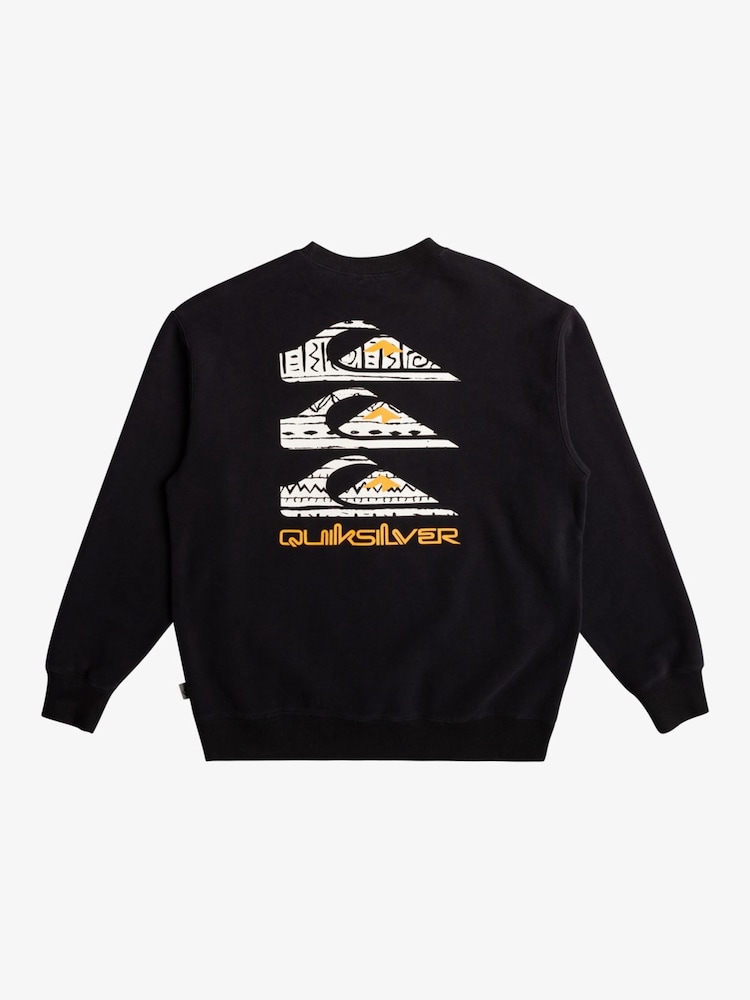 Quiksilver Black Watson Lake Logo Crew Neck Sweatshirt - Image 7 of 7