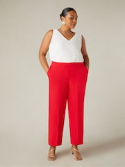 Live Unlimited Red Curve Tailored Side Split Trousers - Image 3 of 5