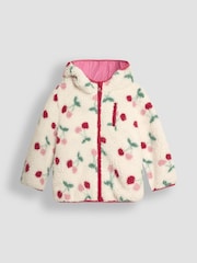 JoJo Maman Bébé Cream Cherry Teddy Fleece - Image 2 of 6