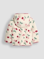 JoJo Maman Bébé Cream Cherry Teddy Fleece - Image 3 of 6