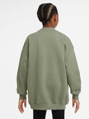 Olivovozelená - Flísová mikina Nike Oversized Club - Obrázok 2 z 7