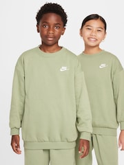 Olivovozelená - Flísová mikina Nike Oversized Club - Obrázok 4 z 7