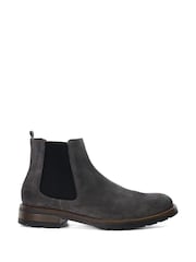 Dune London Grey Chelty Brushed Suede Chelsea Boots - Image 3 of 6