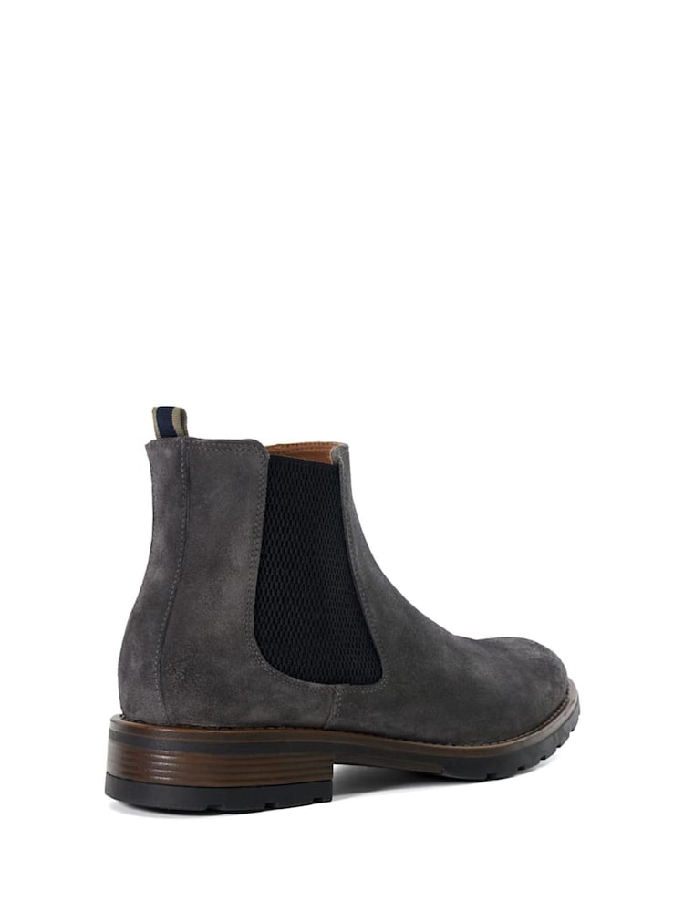 Dune London Grey Chelty Brushed Suede Chelsea Boots - Image 4 of 6