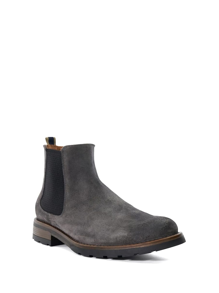 Dune London Grey Chelty Brushed Suede Chelsea Boots - Image 5 of 6