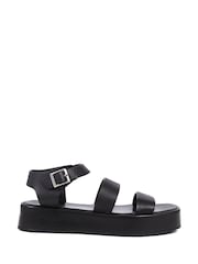 Jones Bootmaker Hailey Leather Platform Black Sandals - Image 2 of 6