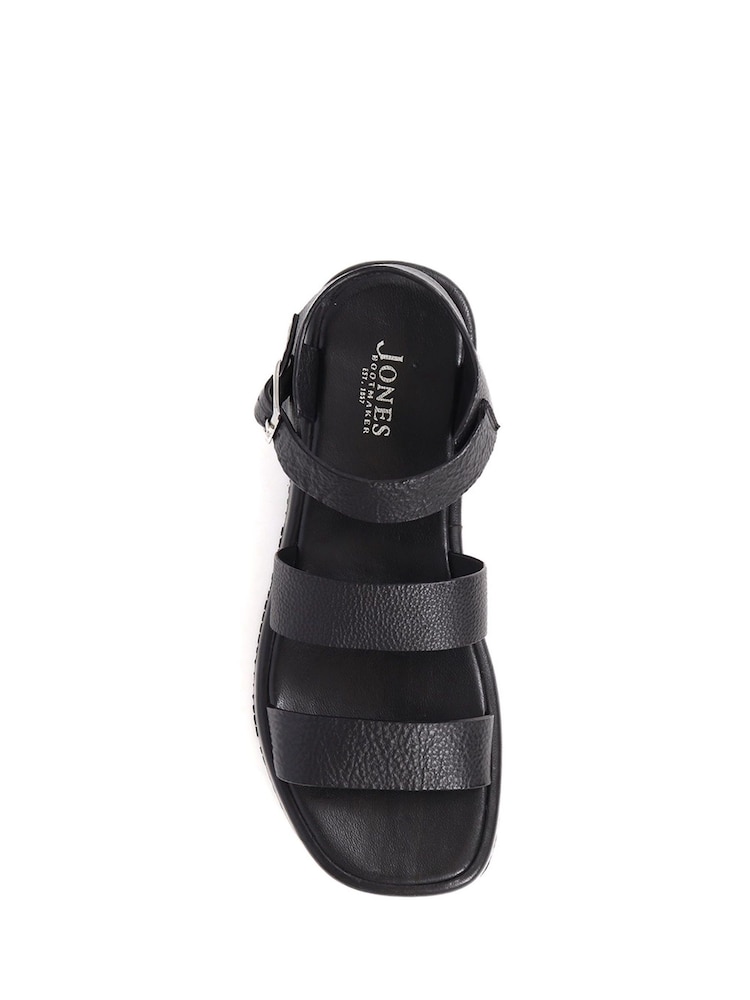 Jones Bootmaker Hailey Leather Platform Black Sandals - Image 6 of 6