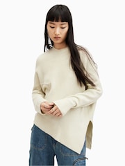 AllSaints Cream Lock Crew Neck Jumper - Image 5 of 7