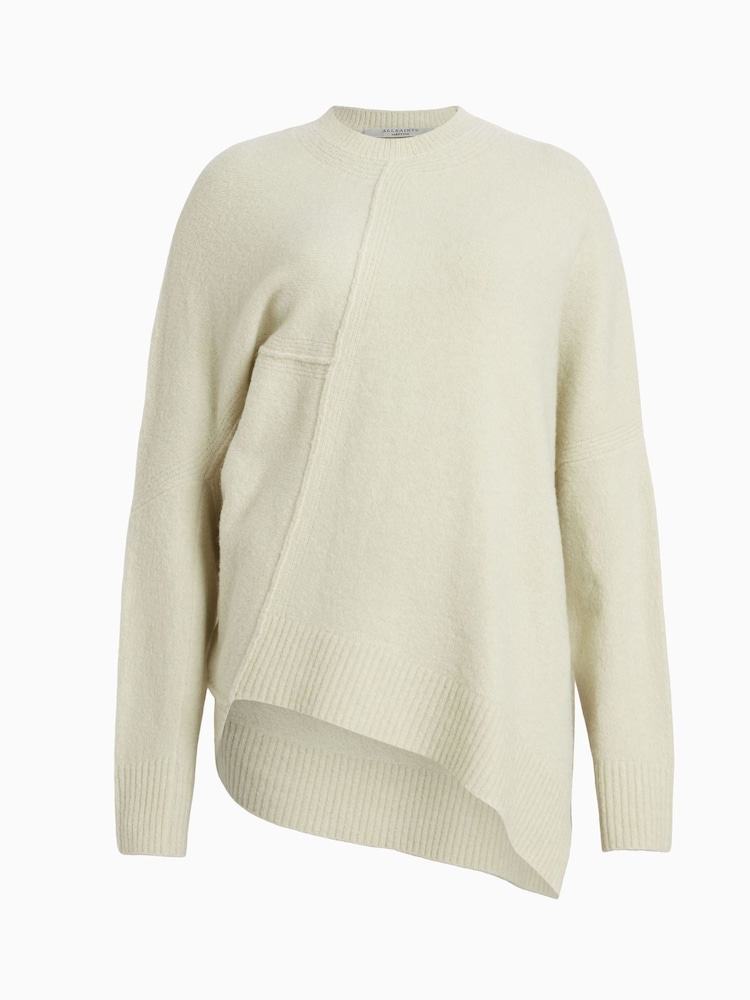 AllSaints Cream Lock Crew Neck Jumper - Image 7 of 7