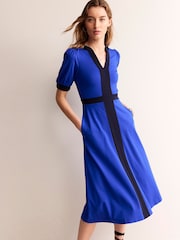 Boden Blue Petite Petra Puff Sleeve Ponte Dress - Image 1 of 5