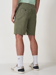 Crew Clothing Light Green Classic Bermuda Cotton Stretch Chinos Shorts - Image 2 of 4