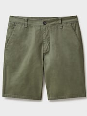 Crew Clothing Light Green Classic Bermuda Cotton Stretch Chinos Shorts - Image 4 of 4