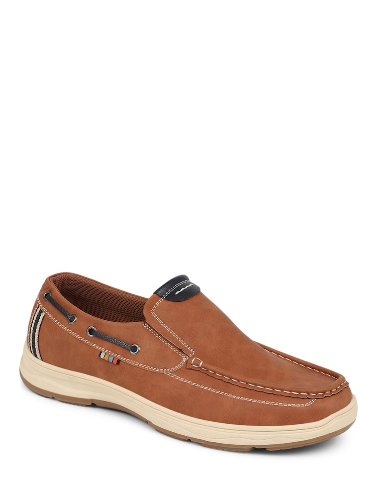 Pavers Natural Pavers Blue Slip On Boat Shoes - Image 2 of 6