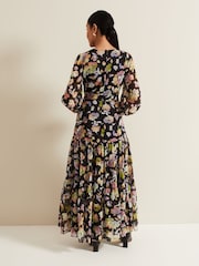 Phase Eight Black Petite Petite Sandra Floral Maxi Dress - Image 2 of 7
