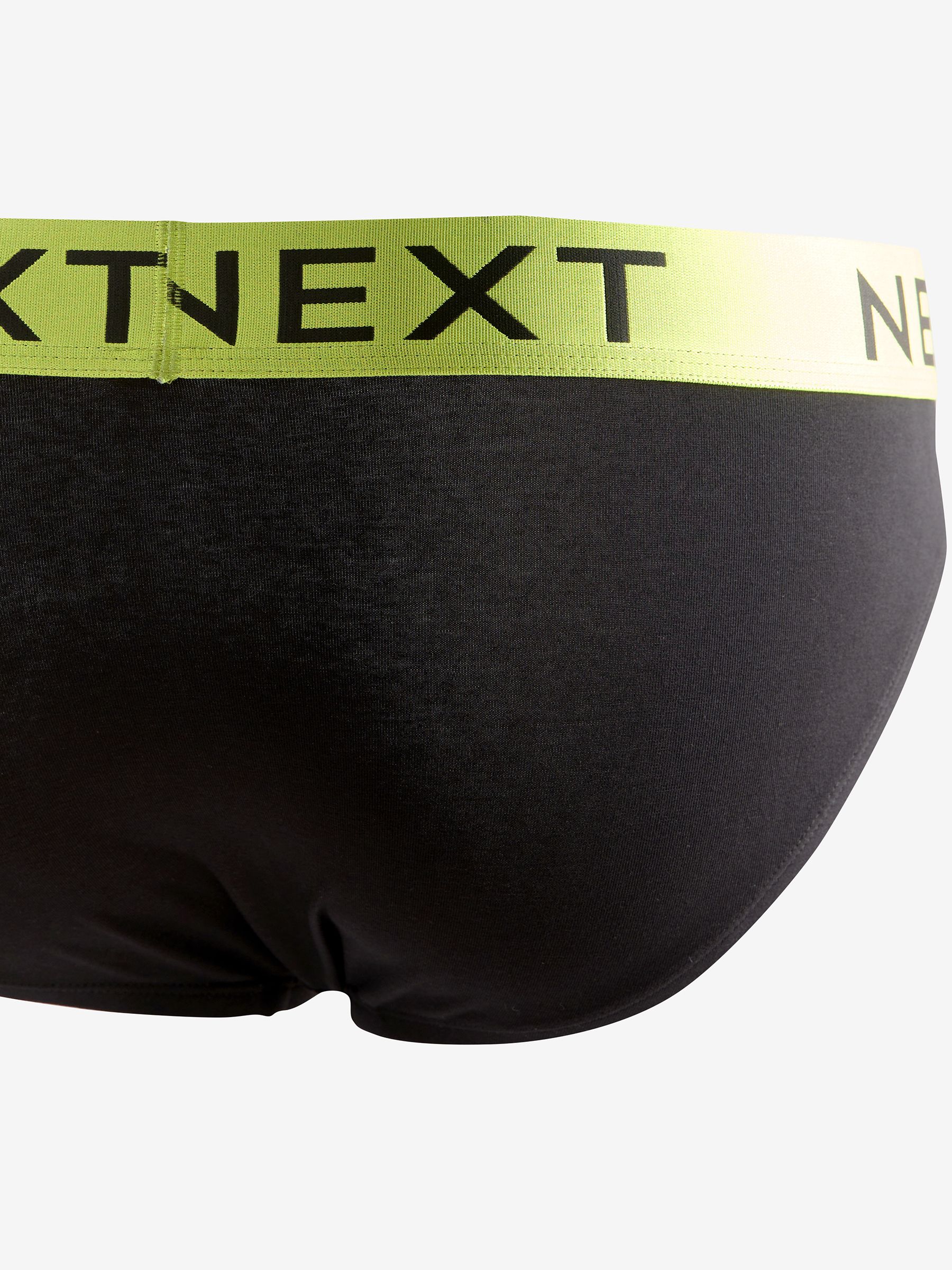 Buy Black Metallic Green/Blue Waistband 10 pack Cotton Rich